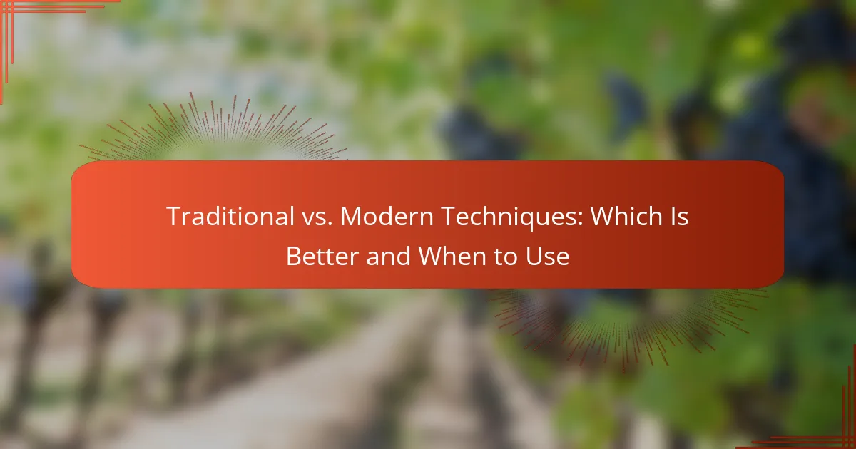 Traditional vs. Modern Techniques: Which Is Better and When to Use