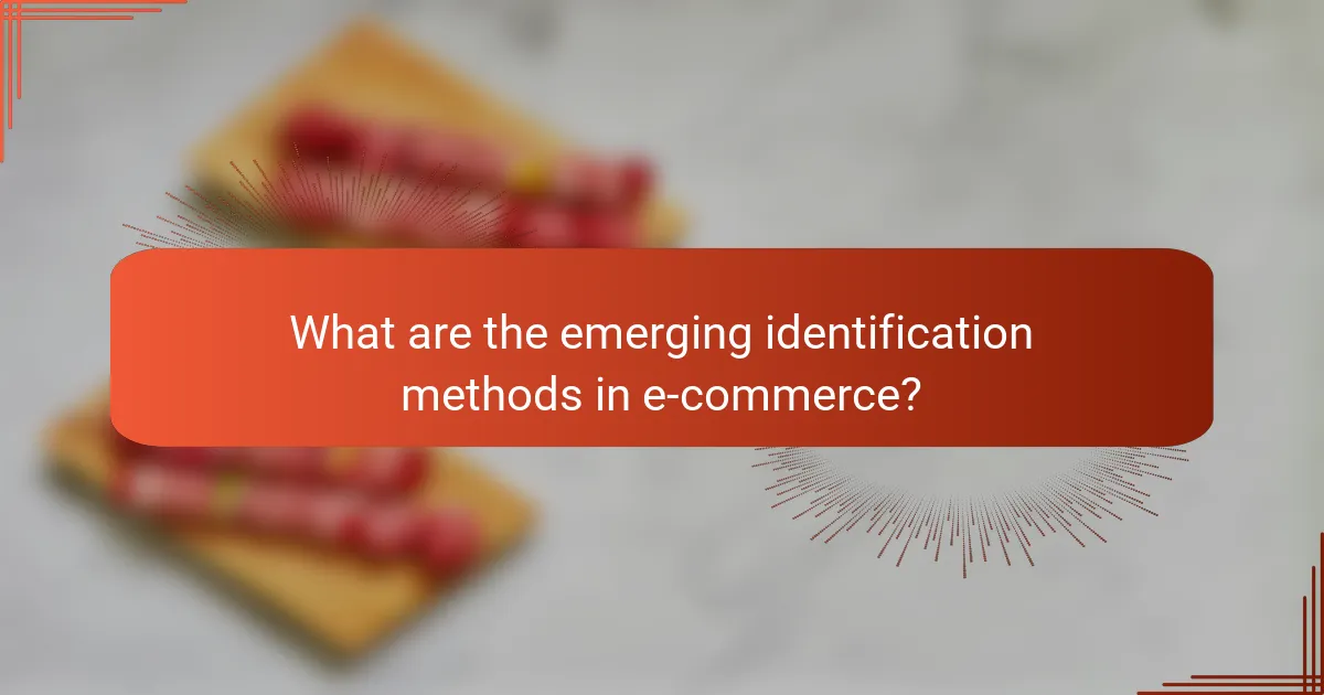 What are the emerging identification methods in e-commerce?